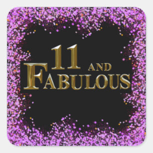 11th  Birthday  Square Sticker