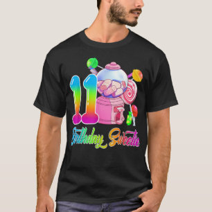 11th Birthday Sweetie Candy Girl 11 Years Old Them T-Shirt