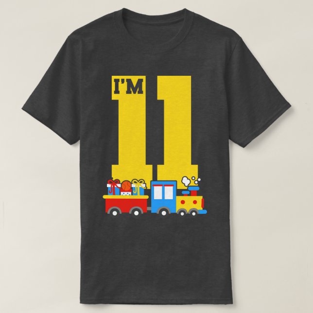 11th Birthday Train 1 T-Shirt (Design Front)
