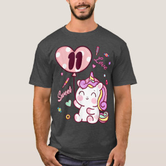 11th Birthday Unicorn Outfit  T-Shirt