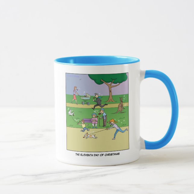 11th Day of Christmas (11 Pipers Piping) Mug (Right)
