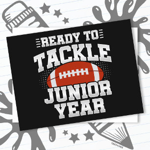 11th Grade Football Ready To Tackle Back to School Postcard