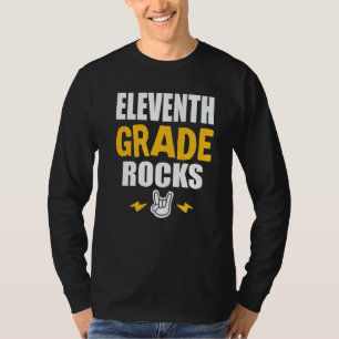 11th Grade Rocks  Back To School Music Teacher Stu T-Shirt