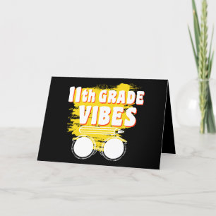 11th Grade Vibes Shirt Back To School First Day Thank You Card