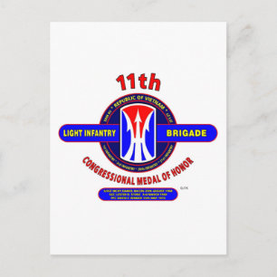 11TH LIGHT INFANTRY BRIGADE VIETNAM POSTCARD