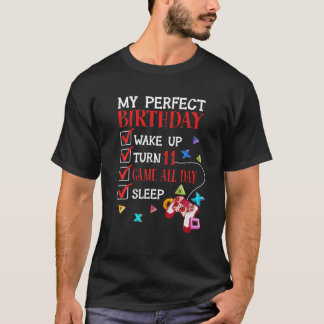 11Th Perfect Birthday Gaming 11 Years Old Gamer Bo T-Shirt