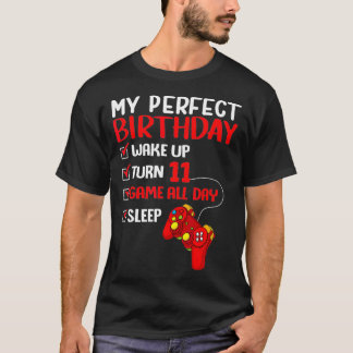 11th Perfect Birthday Gaming 11 Years Old Gamer Bo T-Shirt