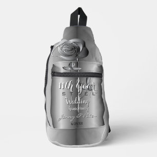 11th Steel Wedding Anniversary Print Cut Sew Bag