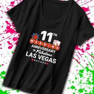 11th Wedding Anniversary Couples Las Vegas Trip T-Shirt