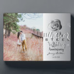 11th Wedding Anniversary Custom Photo Steel Rose P Plaque<br><div class="desc">How about my original designed plaque to mark their 11th wedding anniversary?! You can give a nod to the traditional gift of steel with this silvery rose graphic with your gorgeous pic for a stunning comemmoration to the day. I've made sure to enable the custom text so you can say...</div>