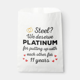 11th Wedding Anniversary I - Steel Funny Couple Favour Bags