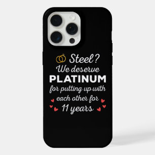 11th Wedding Anniversary I - Steel Funny Couple iPhone 15 Pro Max Case
