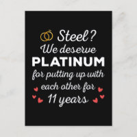 11th Wedding Anniversary I - Steel Funny Couple