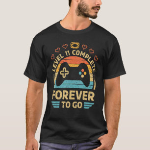 11th Wedding Anniversary Video Gamer Level 11 Comp T-Shirt