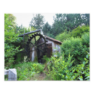 11X14 Dalby Waterwheel in Union Washington-Summer Photo Print