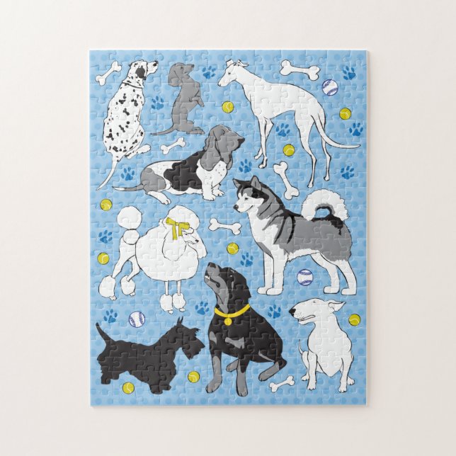 11x14 Dog Lovers Puzzle for Colorblind People (Vertical)