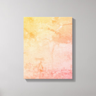 11x14 inch Peach, Pink, Yellow Abstract Modern Canvas Print