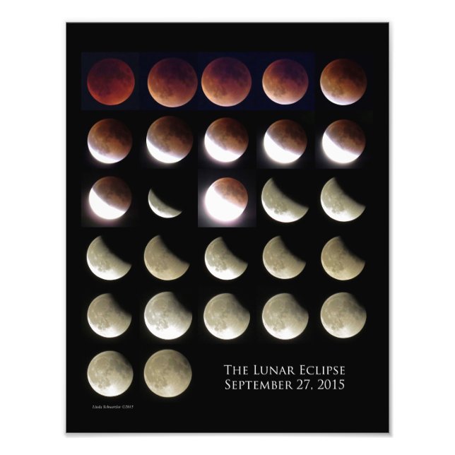 11X14 Lunar Eclipse Sunday, September 27, 2015 Photo Print (Front)