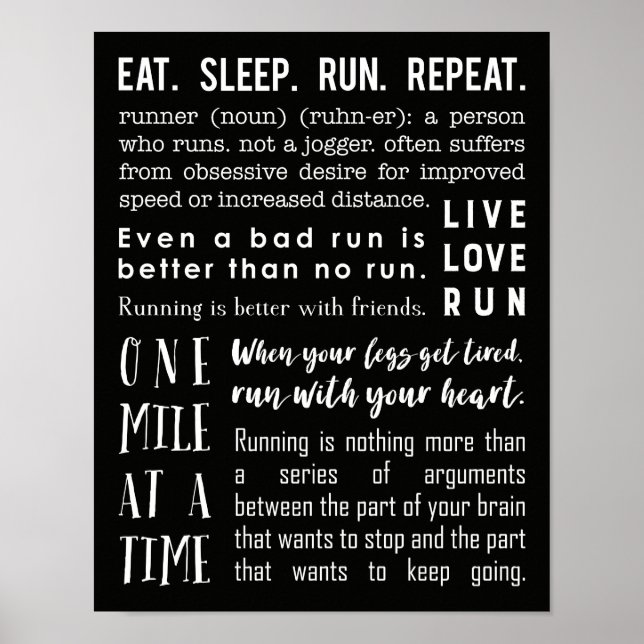 11x14 Running Inspiration Poster (Front)