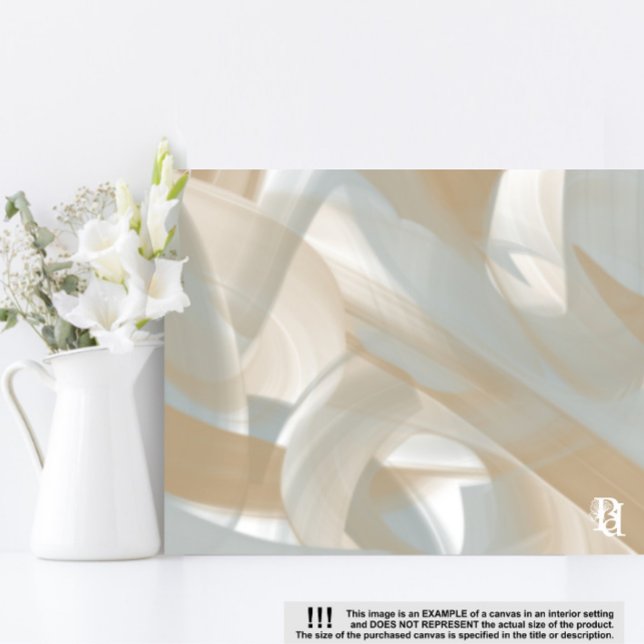 11x14" Sandy Tornado Trend Abstract Art Beige Canvas Print (Creator Uploaded)