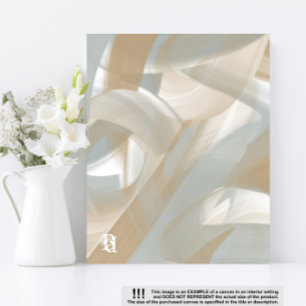 11x14" Sandy Tornado Trend Abstract Art Beige Canvas Print