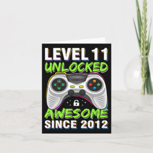 11yr Bday Son Boy Funny Gamer 11th 11 Year Old Bir Card