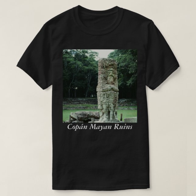 1200 BC Copan Mayan Ruins Honduras Photo Designed T-Shirt (Design Front)