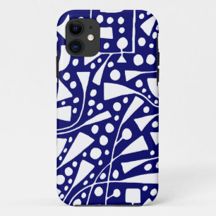 120112 White on Deep Navy Case-Mate iPhone Case