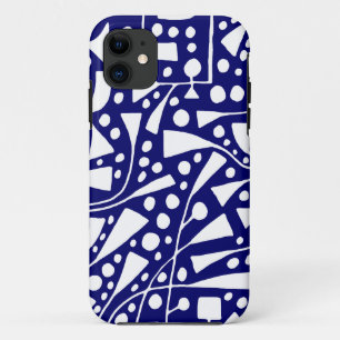 120112 White on Deep Navy iPhone 11 Case