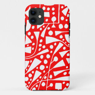 120112 White on Red Case-Mate iPhone Case