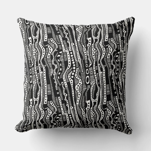 120115 - Black on White Cushion (Front)