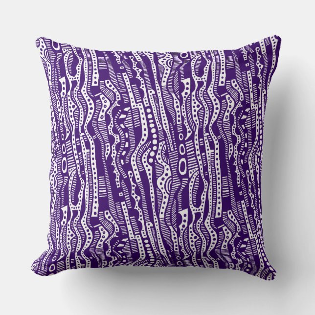 120115 - Deep Purple on White Cushion (Front)