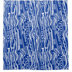 120115 - Navy Blue Shower Curtain