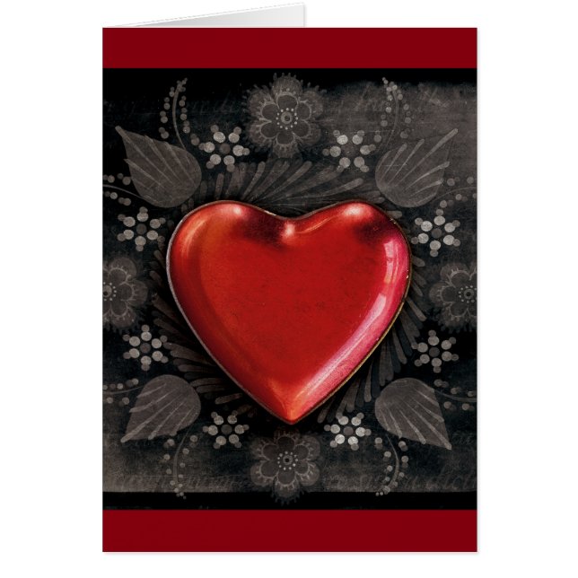 1209 DARK RED BLACK HEART EMO LOVE TOUGH DARK SYMB (Front)