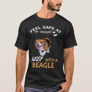 120 Feel Safe At Night Sleep With A Beagle T-Shirt