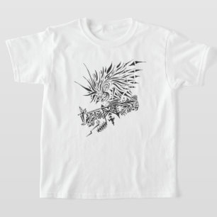 122 Black White Abstract Tribal Tattoo Art T-Shirt