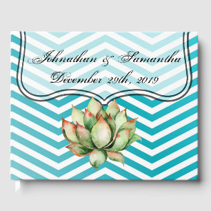 122 Page Wedding Guestbook Boho Cacti Cactus Succu