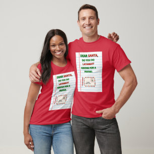 123 BROKE LANE Red Funny Christmas Letter Unisex T-Shirt