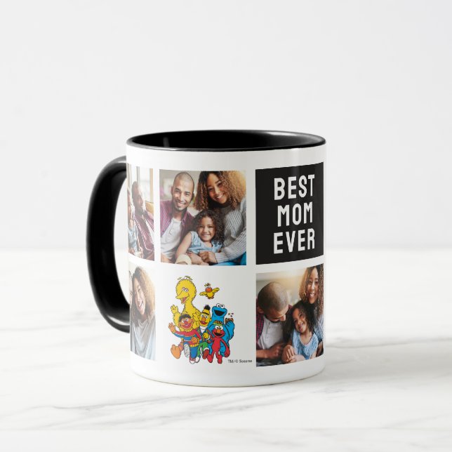 123 Sesame Street | Mum Photo Collage Mug (Front Left)