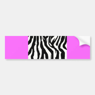 124mu ZEBRA PATTERN ANIMAL PRINTS BACKGROUNDS TEMP Bumper Sticker