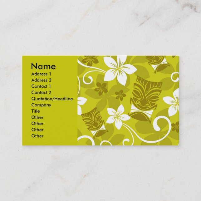 125 , Name, Address 1, Address 2, Contact 1, Co... Business Card (Front)
