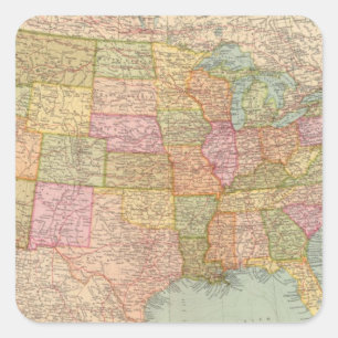 12728 United States Square Sticker