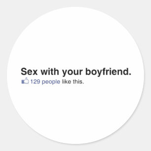129 People like your boyfriend Classic Round Sticker