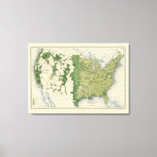 129 Size of farms 1900 Canvas Print