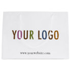 12.5 in Custom Gift Shopping Bag with Company Logo