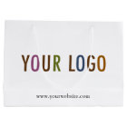 12.5 in Custom Gift Shopping Bag with Company Logo