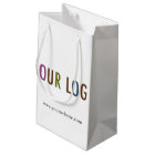 12.5 in Custom Gift Shopping Bag with Company Logo