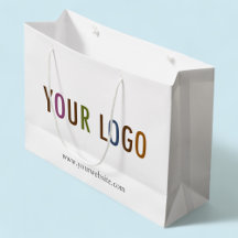 12.5 in Custom Gift Shopping Bag with Company Logo