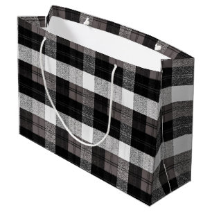 12.5lx4wx9h Large Gift Bag XMAS Truck Buffalo Plai