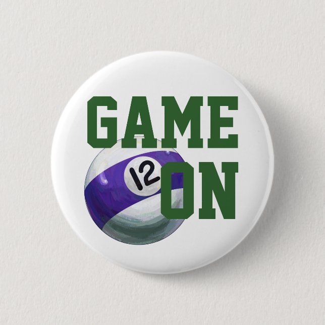 12 Ball 6 Cm Round Badge (Front)